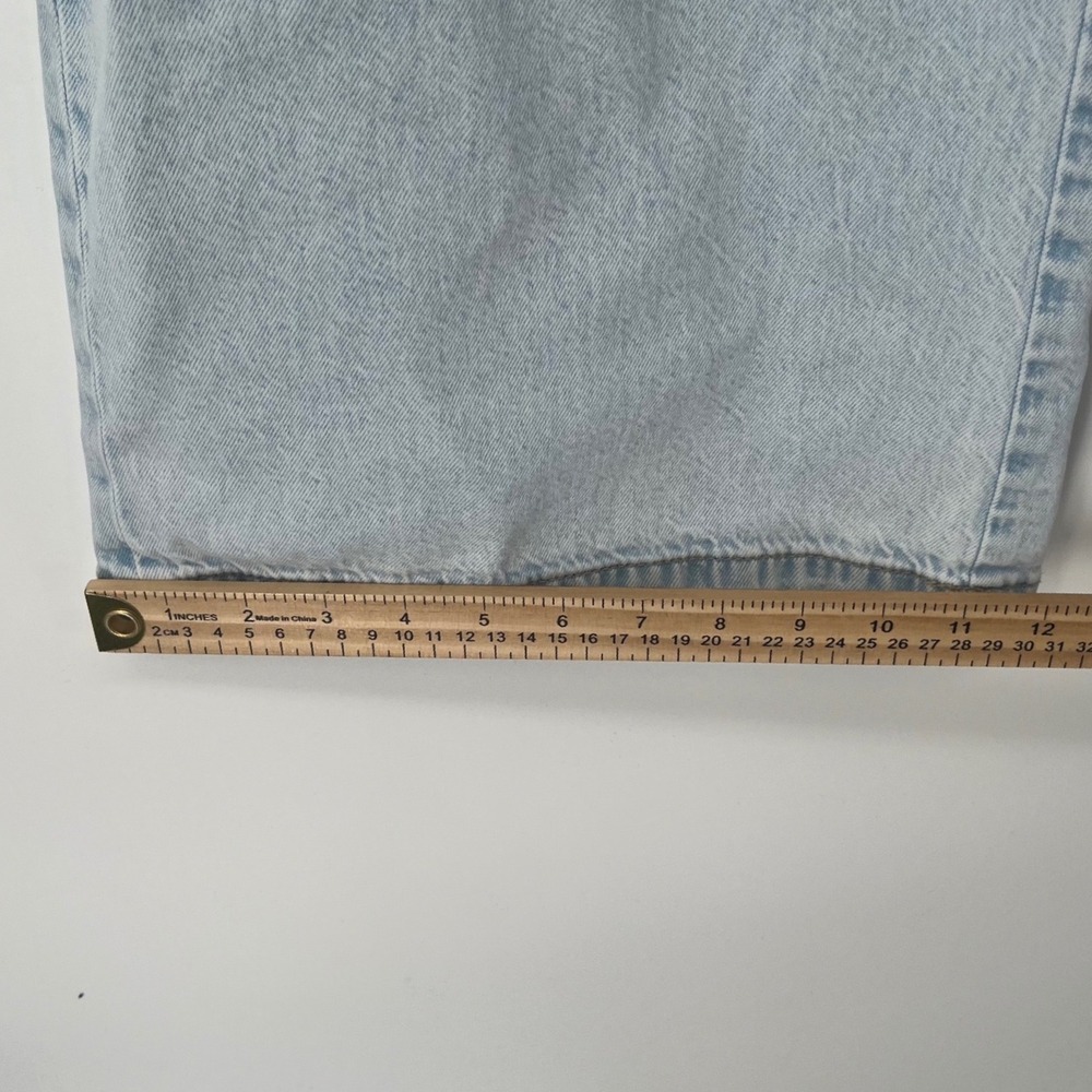 American Eagle Wide Leg Jeans Women Size 8 Light Blue Strigid High Rise Denim - Picture 5 of 15